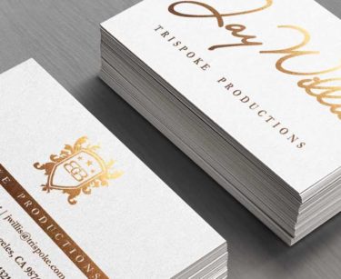 Silk Laminated Stamped Foil Business Cards | Printing New York